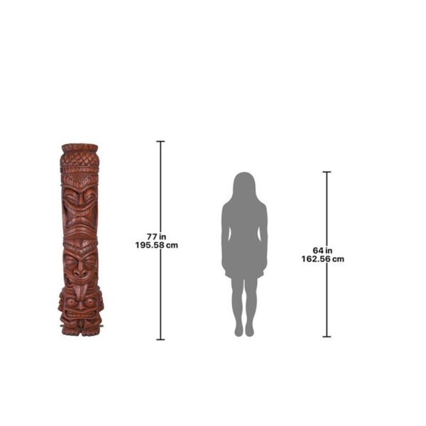 Design Toscano NE150346 22 Inch Grand Island Tiki Totem Statue