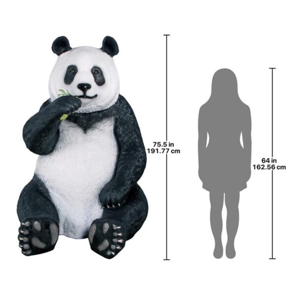 Design Toscano NE160039 65 Inch Fantong Oversized Panda With Paw Seat