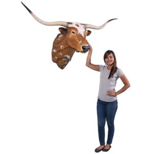 Design Toscano NE160122 71 Inch Texas Long Horn Bull Wall Trophy