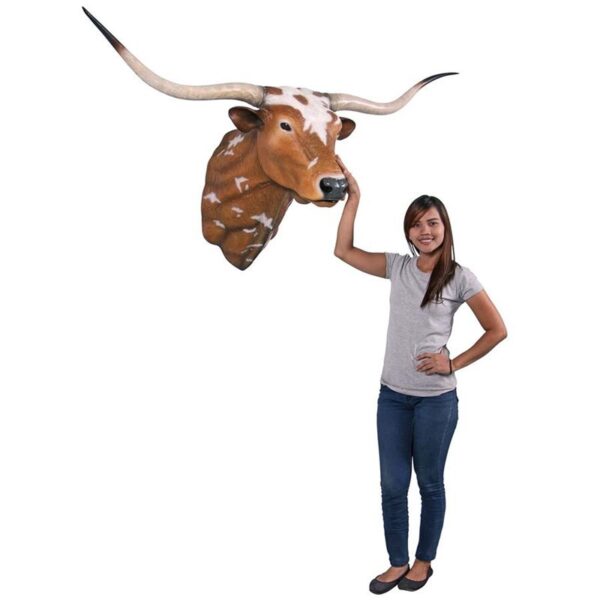 Design Toscano NE160122 71 Inch Texas Long Horn Bull Wall Trophy