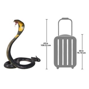 Design Toscano NE160182 42 Inch King Cobra Life Size Snake Statue