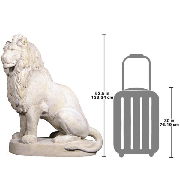 Design Toscano NE1602740 21 Inch Stately Chateau Lion Statue Right