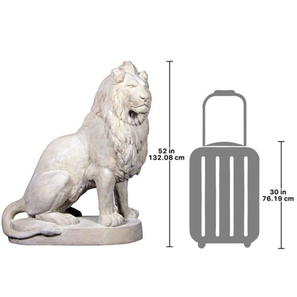 Design Toscano NE1602745 24 Inch Stately Chateau Lion Statue Left