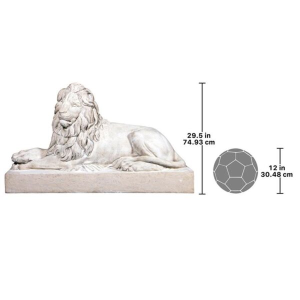 Design Toscano NE1602752 48 1/2 Inch Castle Courtyard Lion Sentinel Facing Left