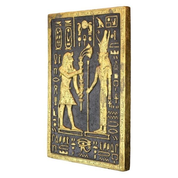 Design Toscano NE170010 11 Inch Pharaoh Seti Offering to Mut Plaque