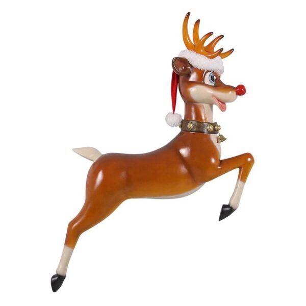 Design Toscano NE170109 40 Inch Santa's Red Nosed Reindeer Wall Sculpture