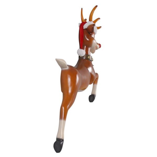 Design Toscano NE170109 40 Inch Santa's Red Nosed Reindeer Wall Sculpture