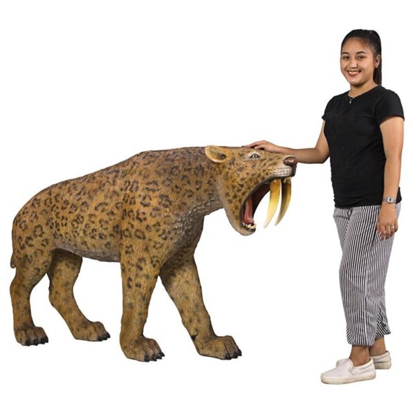 Design Toscano NE180148 69 Inch Sabre Toothed Tiger Statue