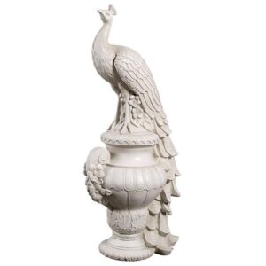 Design Toscano NE180180 21 1/2 Inch Giant Staverden Peacock on Urn