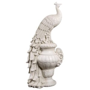 Design Toscano NE180180 21 1/2 Inch Giant Staverden Peacock on Urn