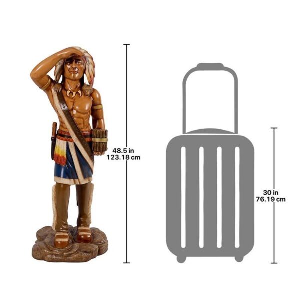 Design Toscano NE190006 18 Inch Tobacco Store Indian Statue, Large