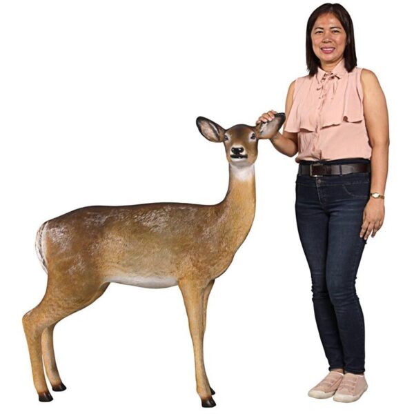 Design Toscano NE190015 46 1/2 Inch Doe White Tail Deer Statue