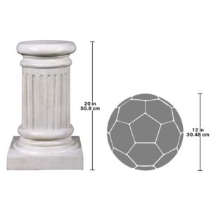 Design Toscano NE200052 12 Inch Greek Fluted Plinth, Small