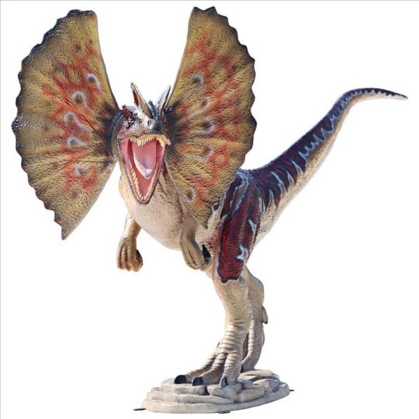 Design Toscano NE200143 117 Inch Jurassic-Sized Dilophosaurus Dinosaur Statue