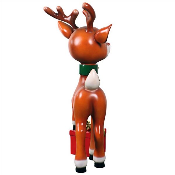 Design Toscano NE210107 20 1/2 Inch Belle, SantaвЂ™s Red-Nosed Christmas Reindeer Statue