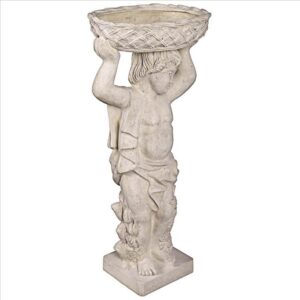 Design Toscano NE2101295 17 1/2 Inch Young Bacchus with Basket Planter Garden Statue - Left