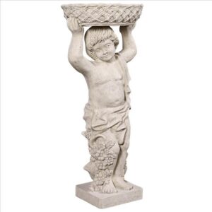 Design Toscano NE2101297 17 1/2 Inch Young Bacchus with Basket Planter Garden Statue - Right