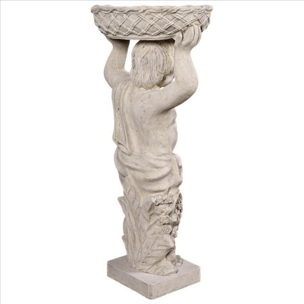 Design Toscano NE2101297 17 1/2 Inch Young Bacchus with Basket Planter Garden Statue - Right