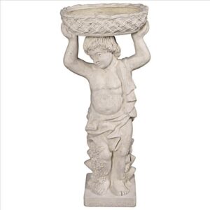 Design Toscano NE2101297 17 1/2 Inch Young Bacchus with Basket Planter Garden Statue - Right