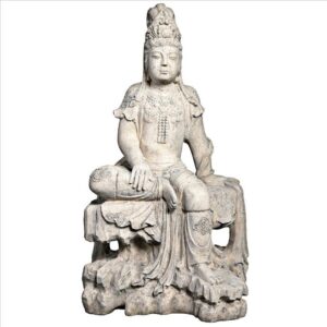 Design Toscano NE210144 20 1/2 Inch The Resting Asian Goddess Guan Yin Garden Statue