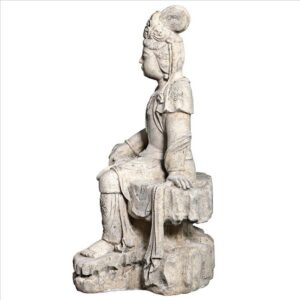 Design Toscano NE210144 20 1/2 Inch The Resting Asian Goddess Guan Yin Garden Statue