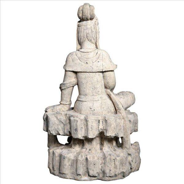 Design Toscano NE210144 20 1/2 Inch The Resting Asian Goddess Guan Yin Garden Statue