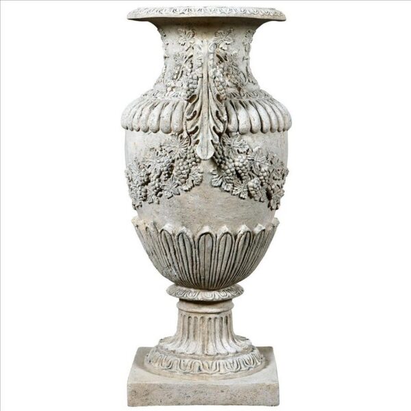 Design Toscano NE210146 20 Inch Wine Harvest Oviform Garden Urn