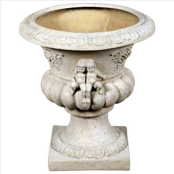 Design Toscano NE210152 22 Inch Grape Harvest Cherub Garden Urn