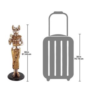 Design Toscano NE23327 12 Inch Standing Bastet with Ankh Statue