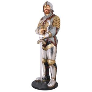 Design Toscano NE43926 24 Inch Medieval Knight of the Round Table Life-Size Statue