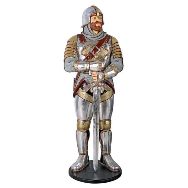 Design Toscano NE43926 24 Inch Medieval Knight of the Round Table Life-Size Statue