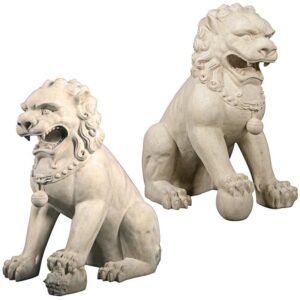 Design Toscano NE519016 44 1/2 Inch Male and Female Foo Dogs