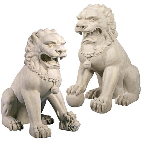 Design Toscano NE519016 44 1/2 Inch Male and Female Foo Dogs