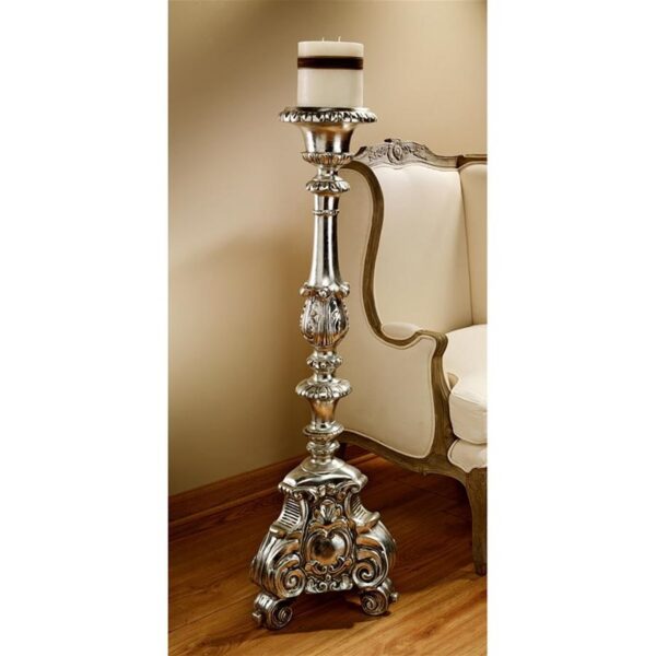 Design Toscano NE60301 12 1/2 Inch Grande Scroll Footed Candlestick