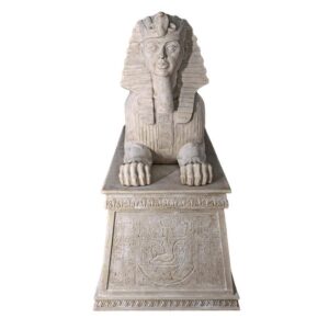 Design Toscano NE68777 87 Inch Grand Stone Sphinx on Plinth