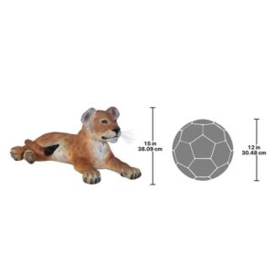 Design Toscano NE80116 32 Inch Lion Cub Lying Down