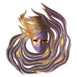 Design Toscano NE867041 23 1/2 Inch Viareggio Carnivale Wall Mask