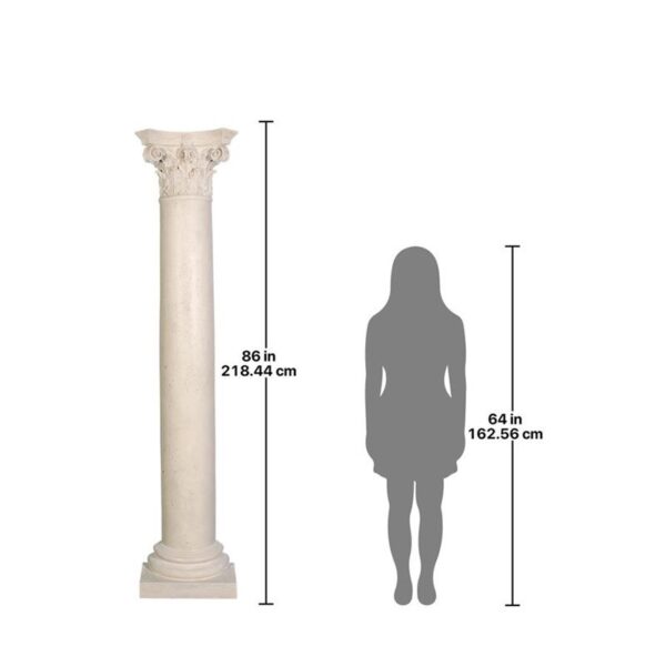 Design Toscano NE867188 18 1/2 Inch Corinthian Architectural Half Column