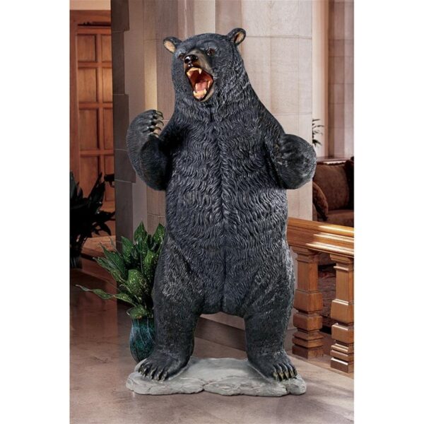 Design Toscano NE867203 43 Inch Growling Bear Statue - Black