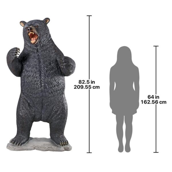 Design Toscano NE867203 43 Inch Growling Bear Statue - Black