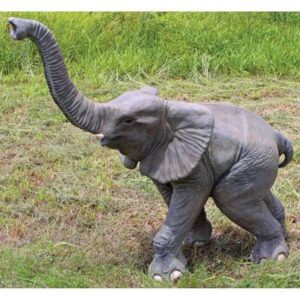 Design Toscano NE90026 73 Inch Good Luck Trunk Up Baby Elephant Statue