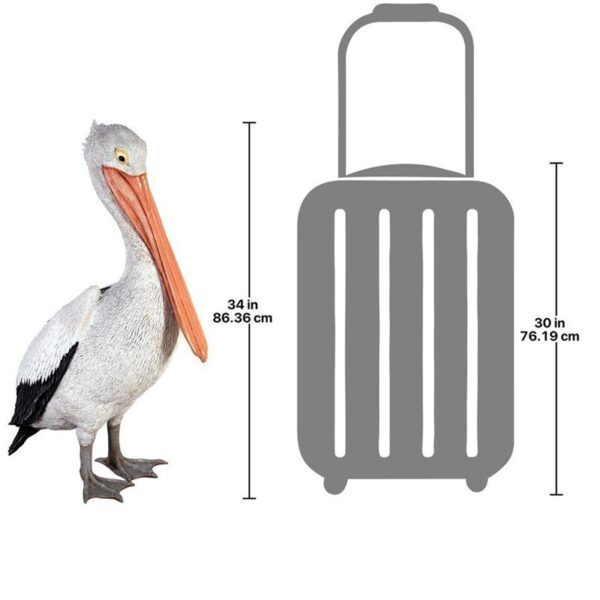 Design Toscano NE90073 22 1/2 Inch Giant Pelican Statue - White