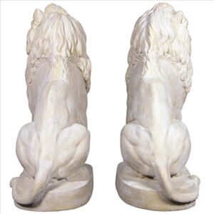 Design Toscano NE9160274 24 Inch Set of Right and Left Stately Lions