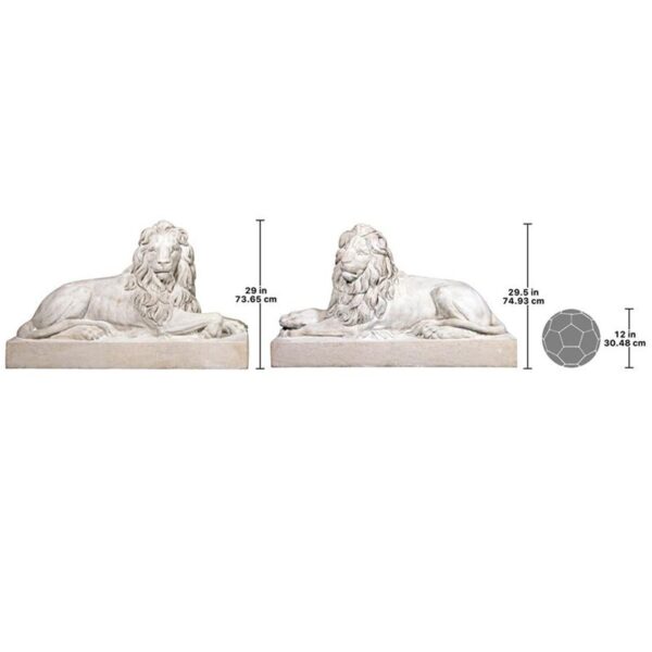 Design Toscano NE9160275 Castle Courtyard Sentinal Lions Set