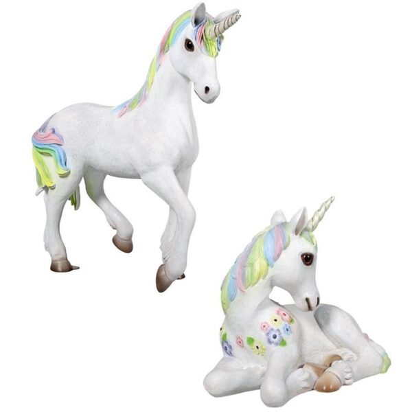 Design Toscano NE9170 Magical Mystical Unicorn Statues, Set of 2