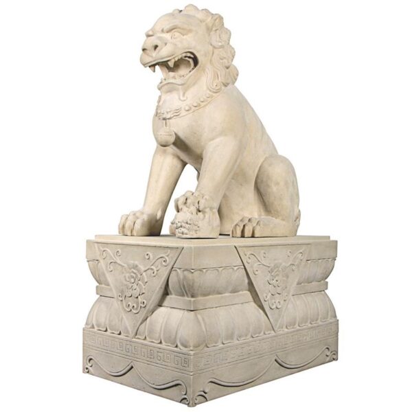 Design Toscano NE9190162 49 1/2 Inch Female Foo Dogs with Plinth