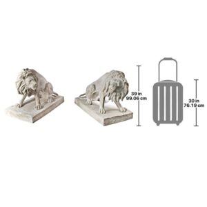 Design Toscano NE920307 30 Inch Kingsbury Giant Garden Lions, Set of 2