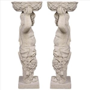 Design Toscano NE9210129 17 1/2 Inch Young Bacchus Planters Statues Set Two