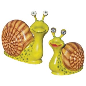 Design Toscano NE9867158 10 1/2 Inch Enormous Escargot Statues, Set of 2