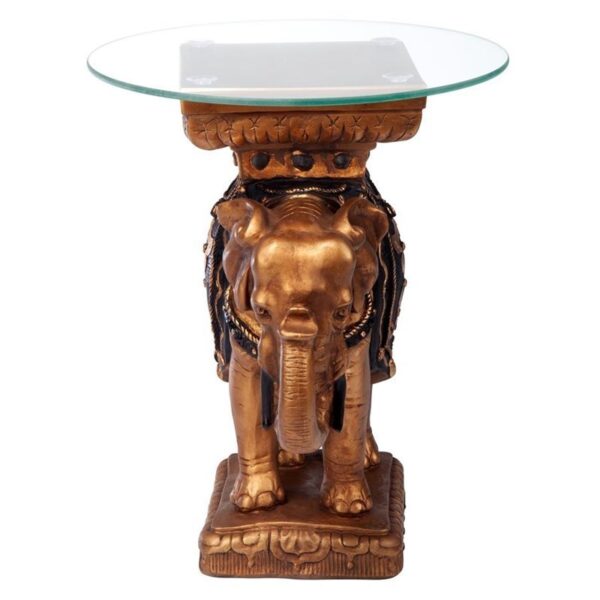 Design Toscano NG30585 19 1/2 Inch Maharajah Golden Elephant Table